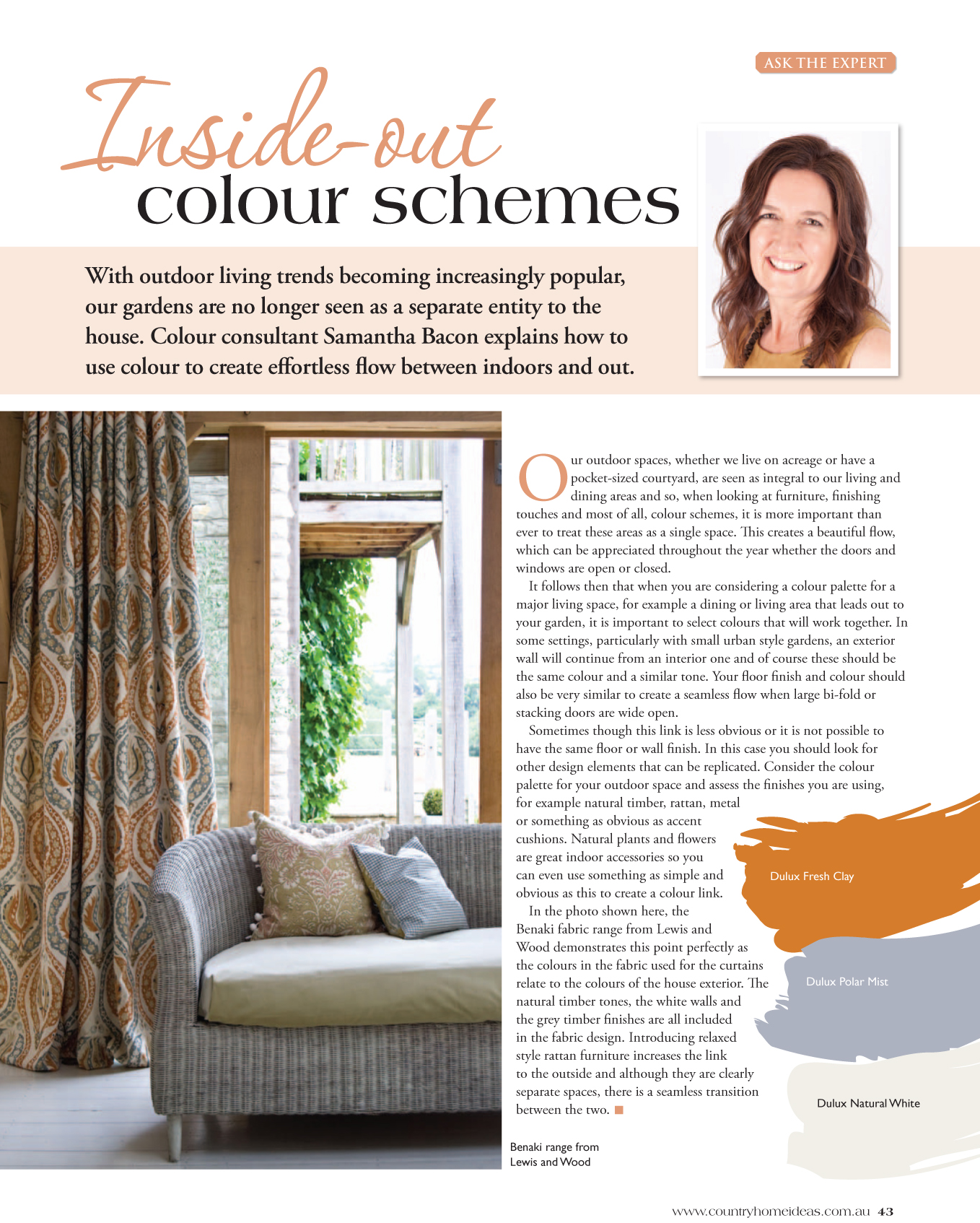 Country Home Ideas Magazine - Inside-out Colour Schemes