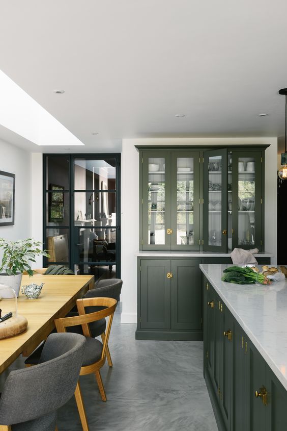 Have you considered green for your kitchen cabinetry