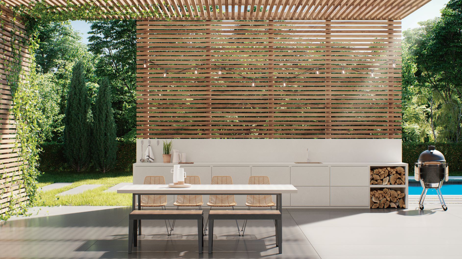 Connect the indoors to the outdoors with Caesarstone