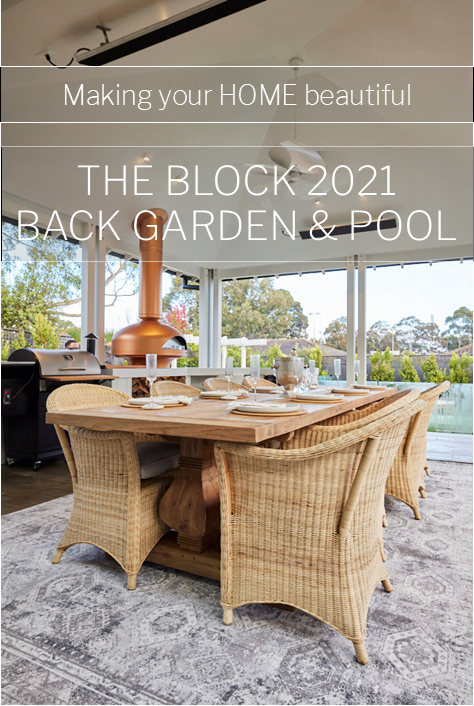 The Block 2021 Back Garden and Pool