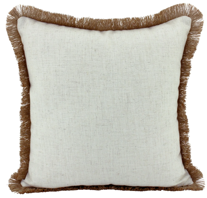 Farra fringed linen scatter cushion