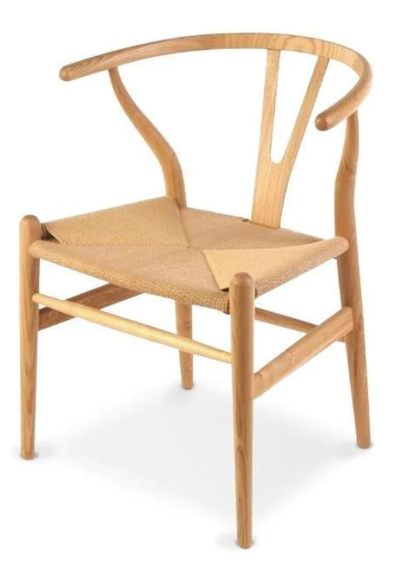 Wishbone cord dining chair